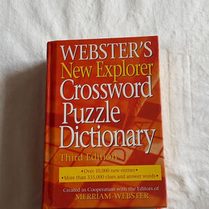 Unisex Merriam-Webster Crossword Puzzle Dictionary One Size Orange Yellow